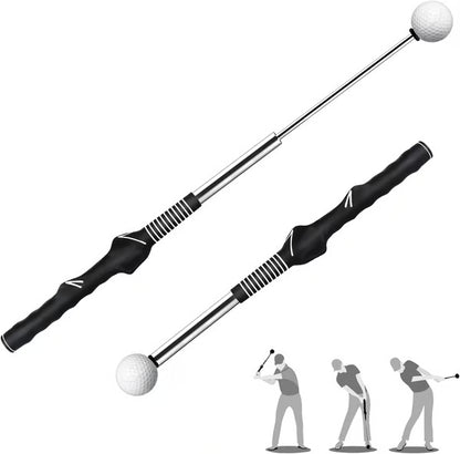 Ayuda retráctil para el entrenamiento del swing de golf
