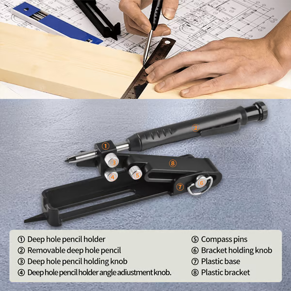 Multifunctional Construction Pencil Tool from -Scriber Tool