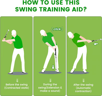 Ayuda retráctil para el entrenamiento del swing de golf