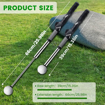 Ayuda retráctil para el entrenamiento del swing de golf
